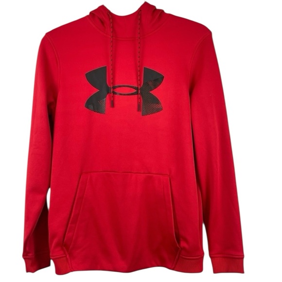 Under Armour fleece hoodie with big logo. Size medium GUC - Picture 2 of 8